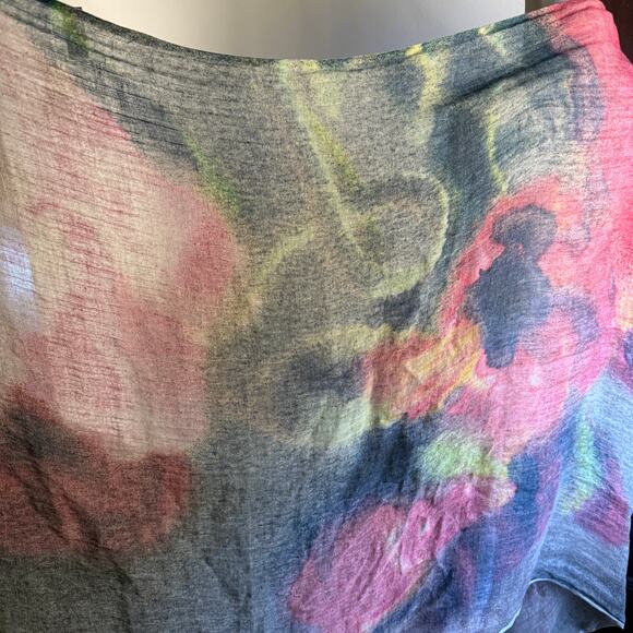 MARTYN THOMPSON | OOAK Linen Hand Dyed Scarf Shawl Wrap - Picture 5 of 9